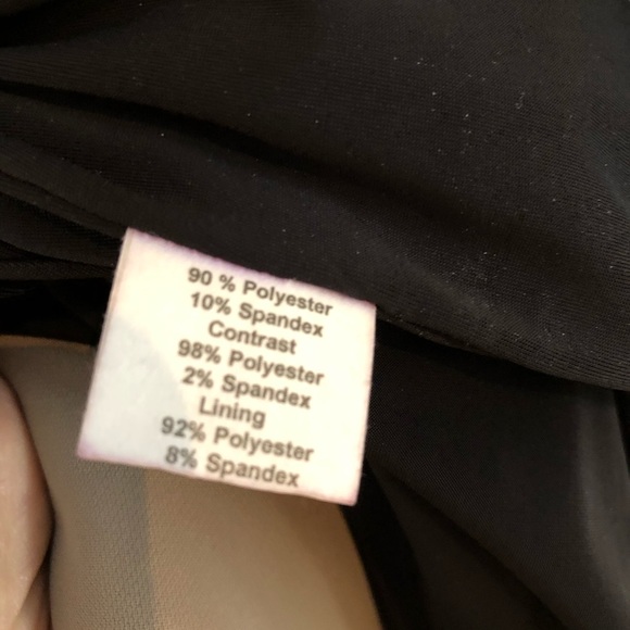 Eva Franco NWT Color Block Sheath Dress Tan Black - Picture 8 of 9